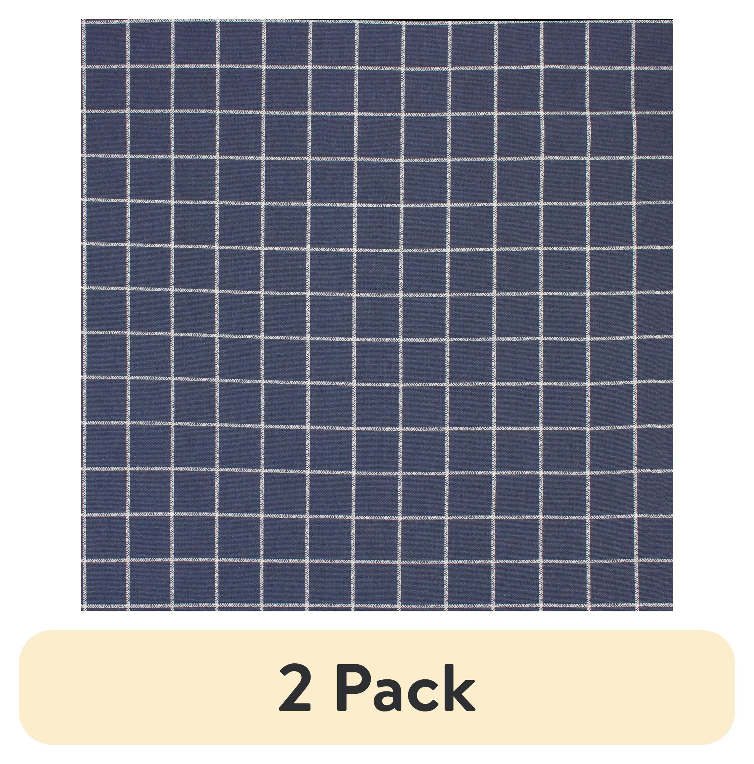 (2 pack) Better Homes & Gardens 100% Cotton Windowpane Blue, 2 Yard Precut Fabric