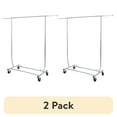 thumbnail image 1 of (2 pack) Better Homes & Gardens Heavy Duty Garment Drying Clothes Rack - Adjustable Height, Folding, Rolling, Metal, Silver - Closet Organization, 1 of 11