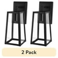 thumbnail image 1 of (2 pack) Better Homes & Gardens 12.5"H Modern Black Outdoor Wall Light, ST19 Bulb Not Included, 1 of 11