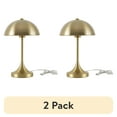 thumbnail image 1 of (2 pack) Better Homes & Gardens 18" Modern Dome Touch On/Off Table Lamp, Brass, 1 of 9