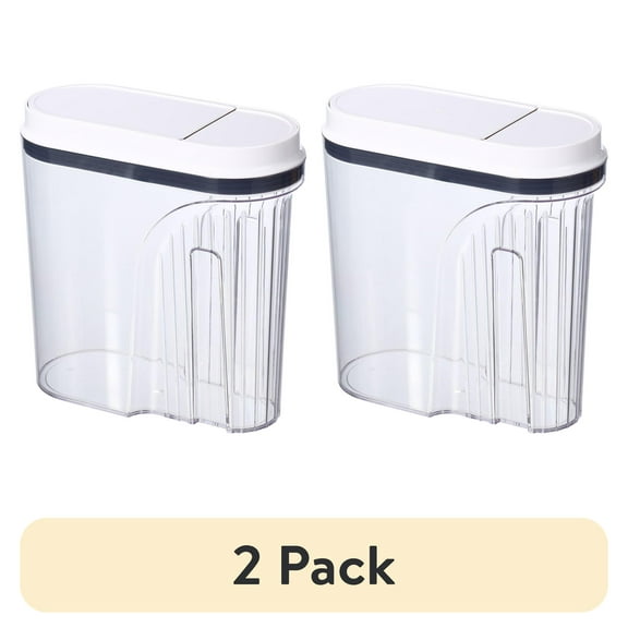 (2 pack) Better Homes & Gardens 19-Cup Airtight Cereal Container, BPA-Free Food Storage with Easy-Grip Handle and One-Handed Lid for Pantry & Kitchen Organization, Well Suited to Pantry Organization
