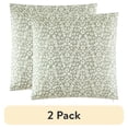 thumbnail image 1 of (2 pack) Better Homes & Gardens 20" x 20" Burned Blooms Decorative Pillow For Adults, Sage Green, 1 of 7