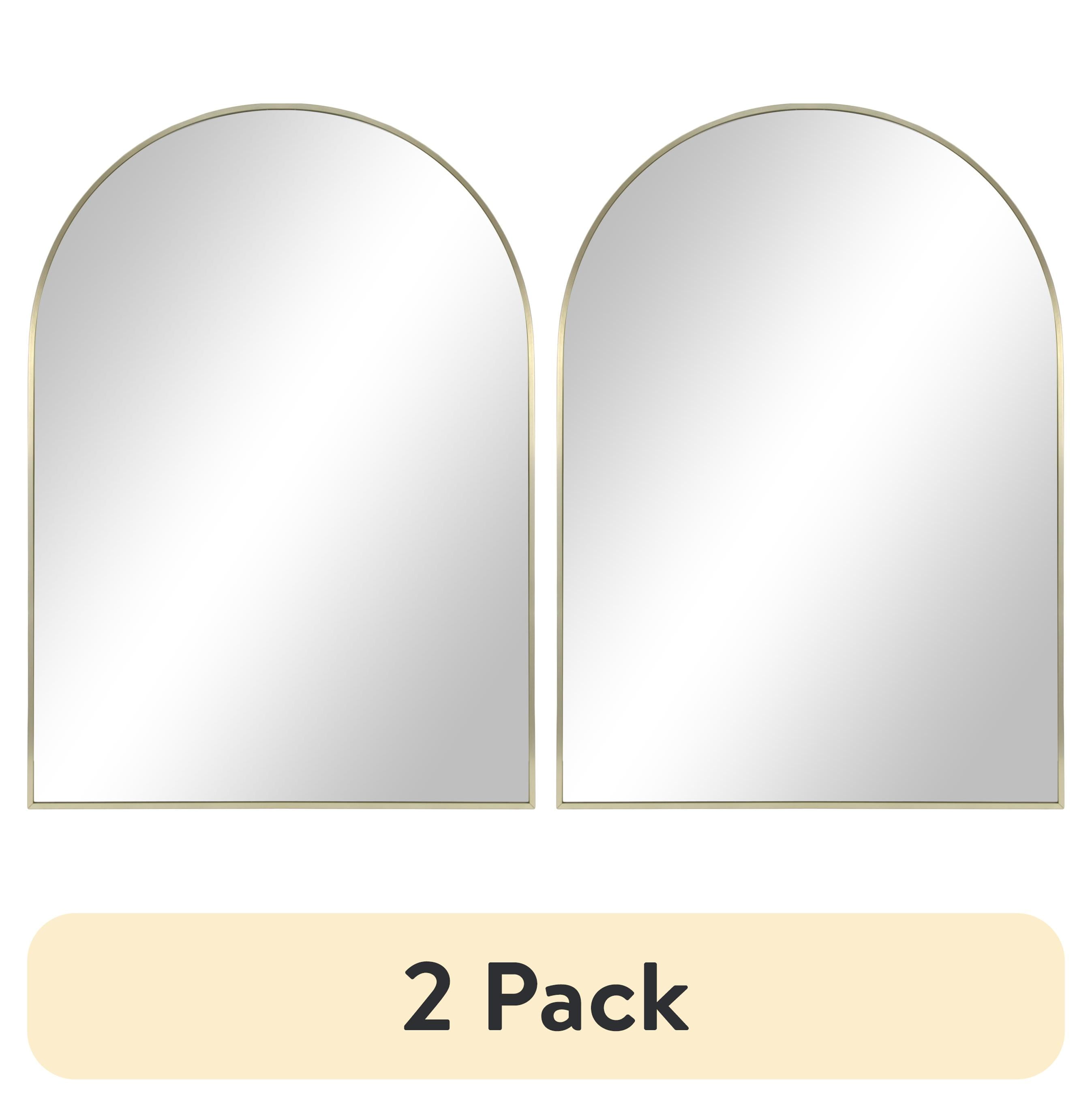 (2 pack) Better Homes & Gardens 24x34 Gold Arched Large Wall Mirror for Bathroom or Living Room
