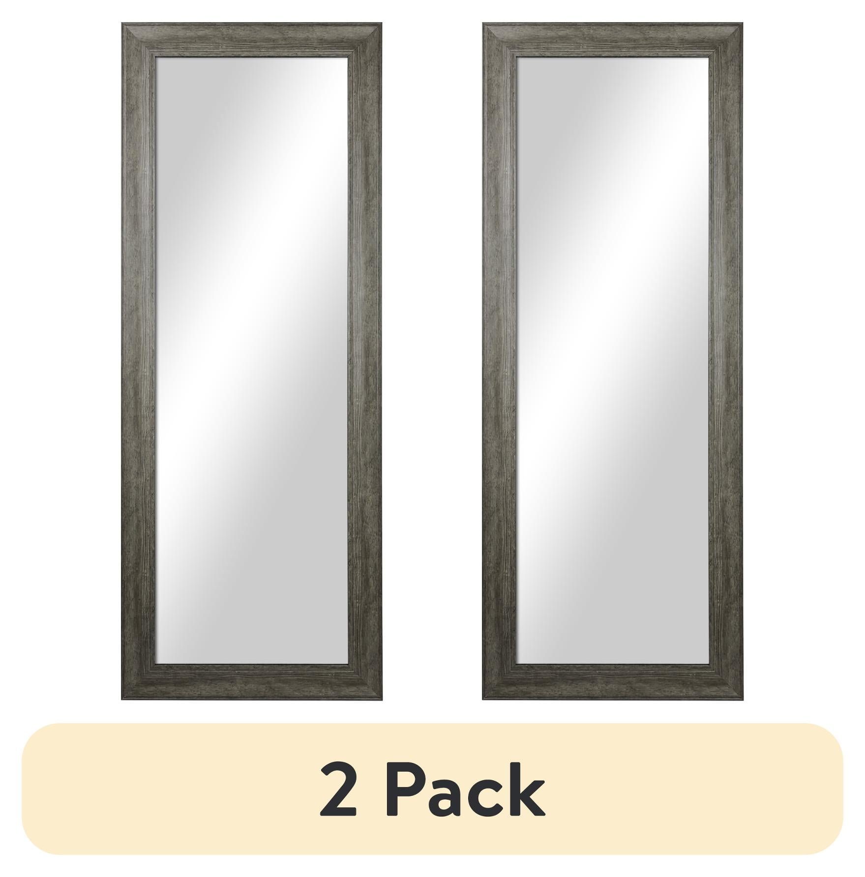 (2 pack) Better Homes & Gardens 27 in x 70 in Rectangle Full-Length Floor Mirror, Gray