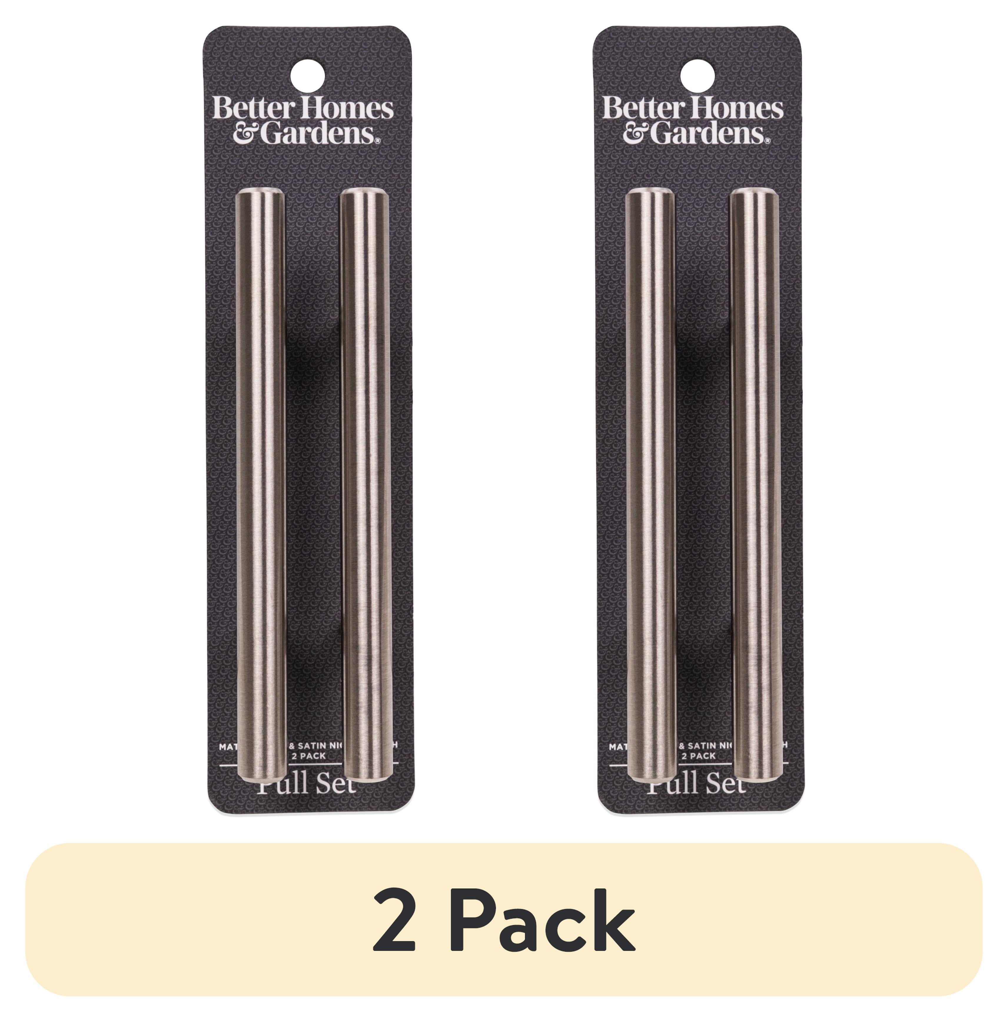 (2 pack) Better Homes & Gardens 3 Inch Center-to-Center Bar Pull Satin Nickel 2 Pack