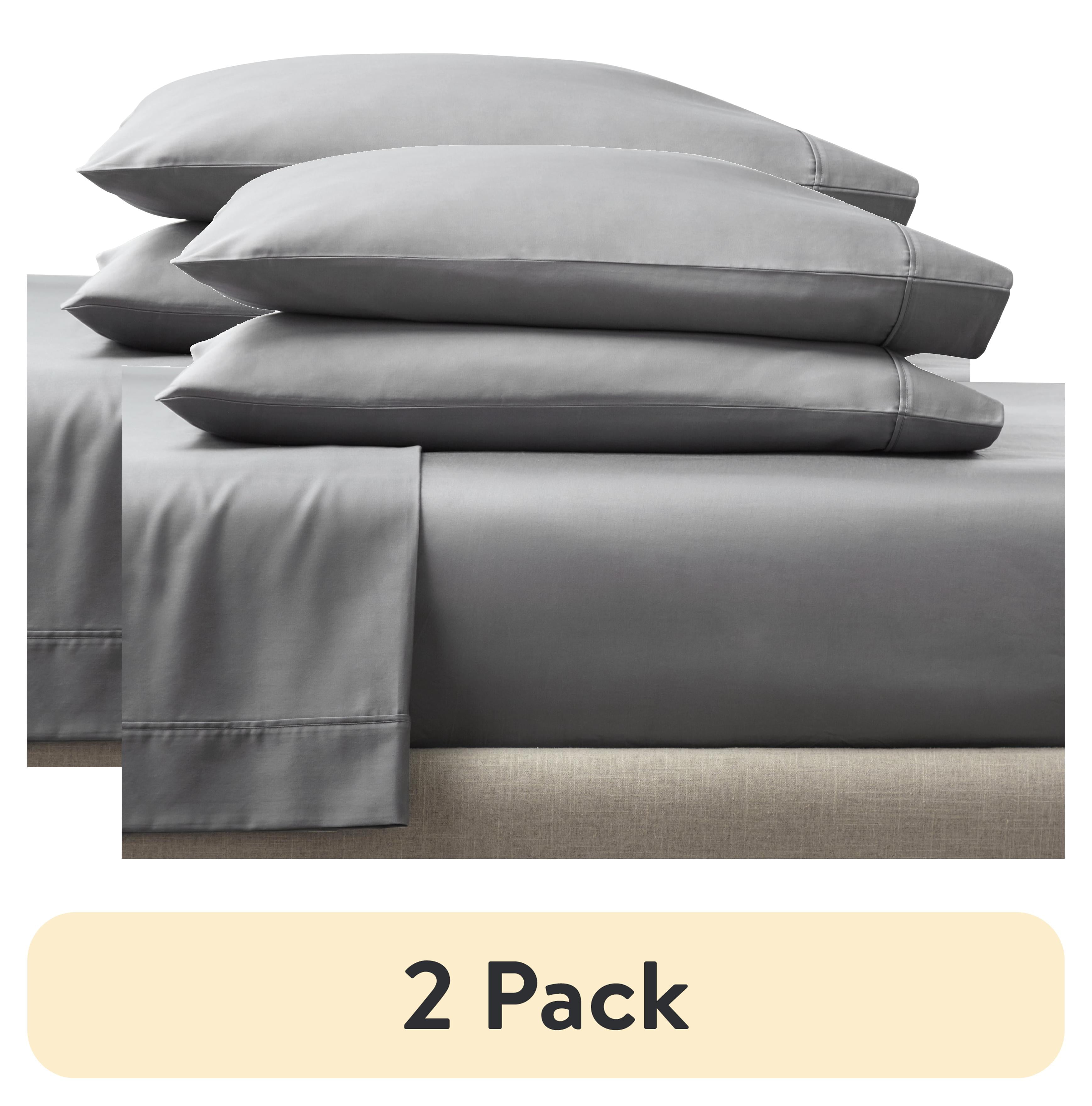 (2 pack) Better Homes & Gardens 3-Piece 300 Thread Count Gray Flannel ...