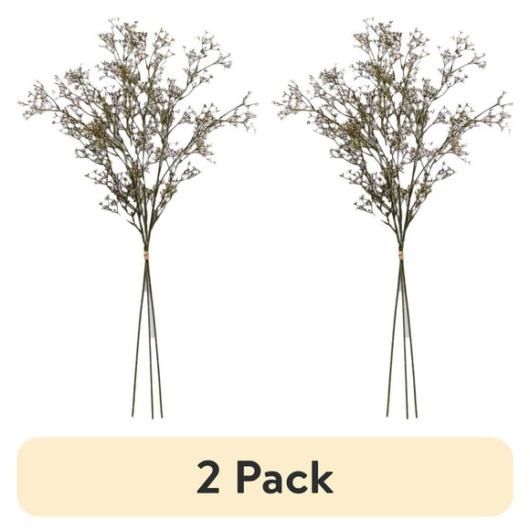 (2 pack) Better Homes & Gardens 33"H Artificial Indoor Dried Rice Stem Bundle, Set of 3