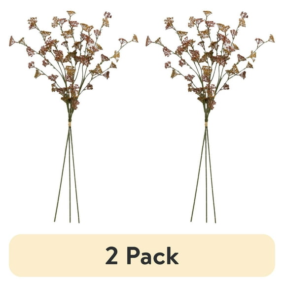 (2 pack) Better Homes & Gardens 33"H Artificial Indoor Dried Rice Stems Fall Bundle, Set of 3