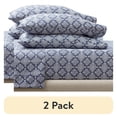 thumbnail image 1 of (2 pack) Better Homes & Gardens 2-Piece 400 Thread Count Navy Ogee Performance HYGROCOTTON® Pillowcase Set, Standard/Queen, 1 of 6
