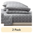 thumbnail image 1 of (2 pack) Better Homes & Gardens 2-Piece 400 Thread Count Ogee Grey Flannel Performance HYGROCOTTON® Pillowcase Set, Standard/Queen, 1 of 10