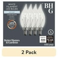 thumbnail image 1 of (2 pack) Better Homes & Gardens 4W (40W Equivalent) Daylight Dimmable CA10 White Filament Light Bulbs E12 Base 2 Pack, 1 of 12