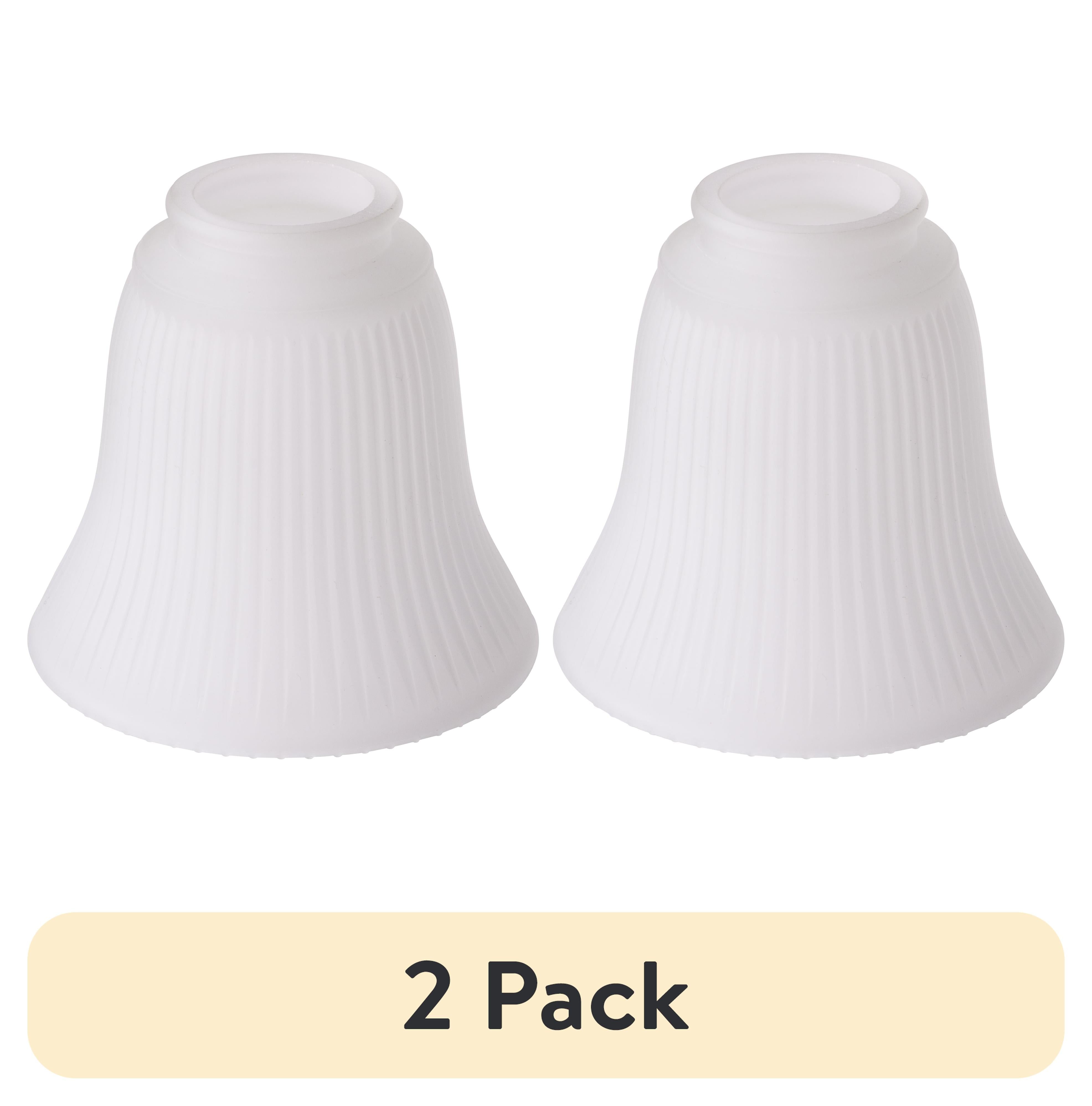 (2 pack) Better Homes & Gardens 5" 1 Frosted White Glass Ceiling Fan Replacement Shade