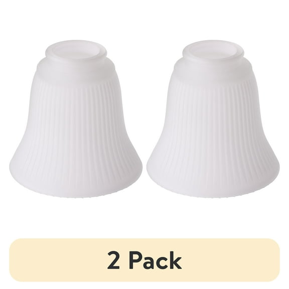 (2 pack) Better Homes & Gardens 5" 1 Frosted White Glass Ceiling Fan Replacement Shade