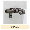 thumbnail image 1 of (2 pack) Better Homes & Gardens 5/8" Plated Bronze Adjustable Add On Curtain Rod Kit, 32"-120", 1 of 10