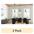 thumbnail image 1 of (2 pack) Better Homes & Gardens 59” Nickel Pendant Ceiling Light, Metal Base Glass Shade, LED Bulb Included, 1 of 11