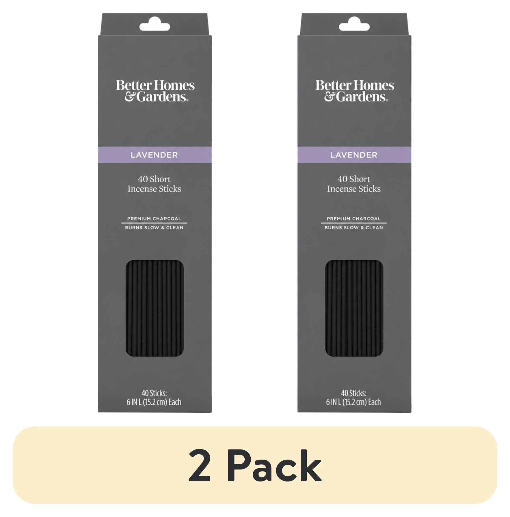 (2 pack) Better Homes & Gardens 6” Premium Charcoal Incense Sticks, Lavender, 40 Pack