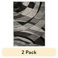 thumbnail interactive-video image 1 of (2 pack) Better Homes & Gardens Gray Abstract Indoor Area Rug, 7'6"x9'6", 1 of 8