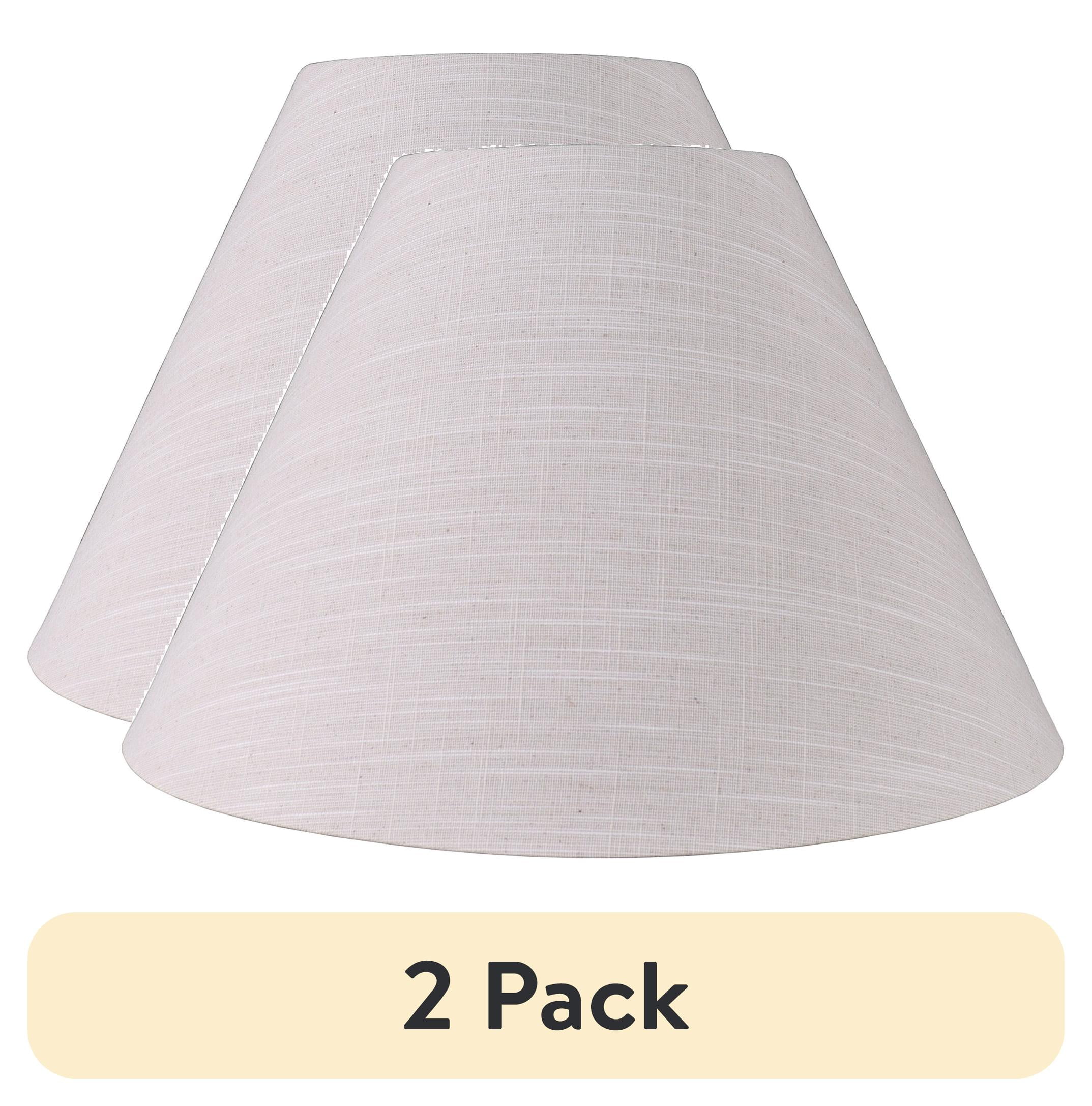 (2 pack) Better Homes & Gardens, Contemporary Design, Tapered Empire, Taupe Finish, Spider Fitter, Lamp Shade - Walmart.com