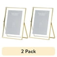 thumbnail image 1 of (2 pack) Better Homes & Gardens 5 x 7 Gold Tabletop Float Picture Frame, 1 of 7