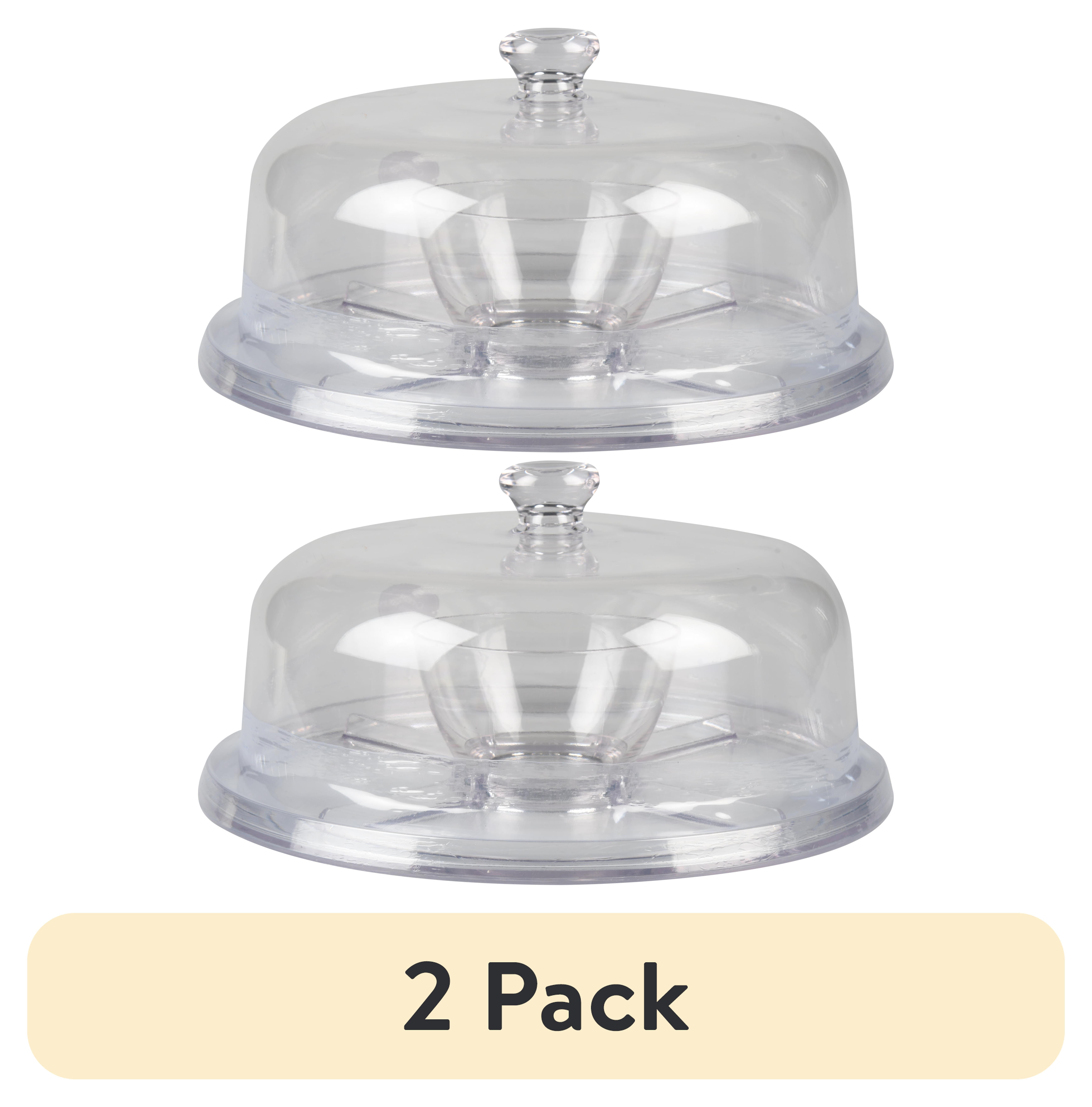 (2 pack) Better Homes & Gardens Acrylic Multi-functional 5 in 1 Cake Dome