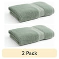 thumbnail image 1 of (2 pack) Better Homes & Gardens Adult Bath Sheet, Solid Green, 1 of 10
