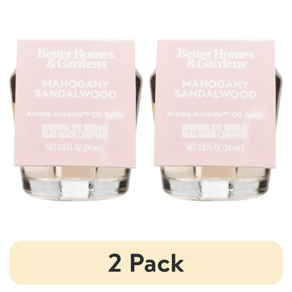 (2 pack) Better Homes & Gardens Aroma Accents Fragrance Oil, Mahogony Sandalwood