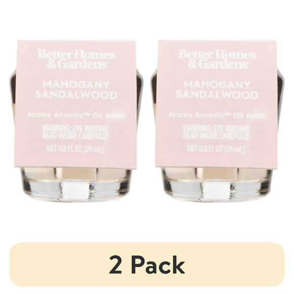(2 pack) Better Homes & Gardens Aroma Accents Fragrance Oil, Mahogony Sandalwood