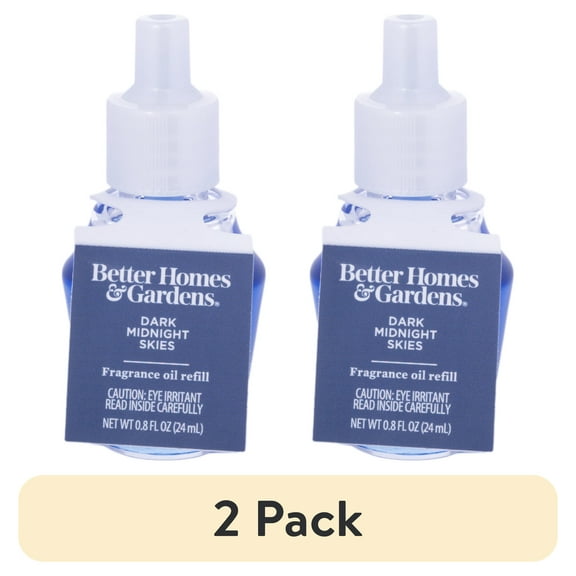 (2 pack) Better Homes & Gardens Aroma Accents Oil Refill 24 mL, Dark Midnight Skies