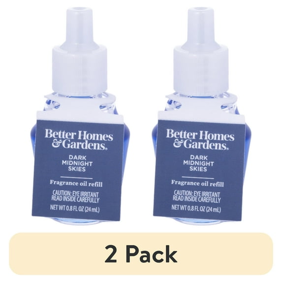 (2 pack) Better Homes & Gardens Aroma Accents Oil Refill 24 mL, Dark Midnight Skies