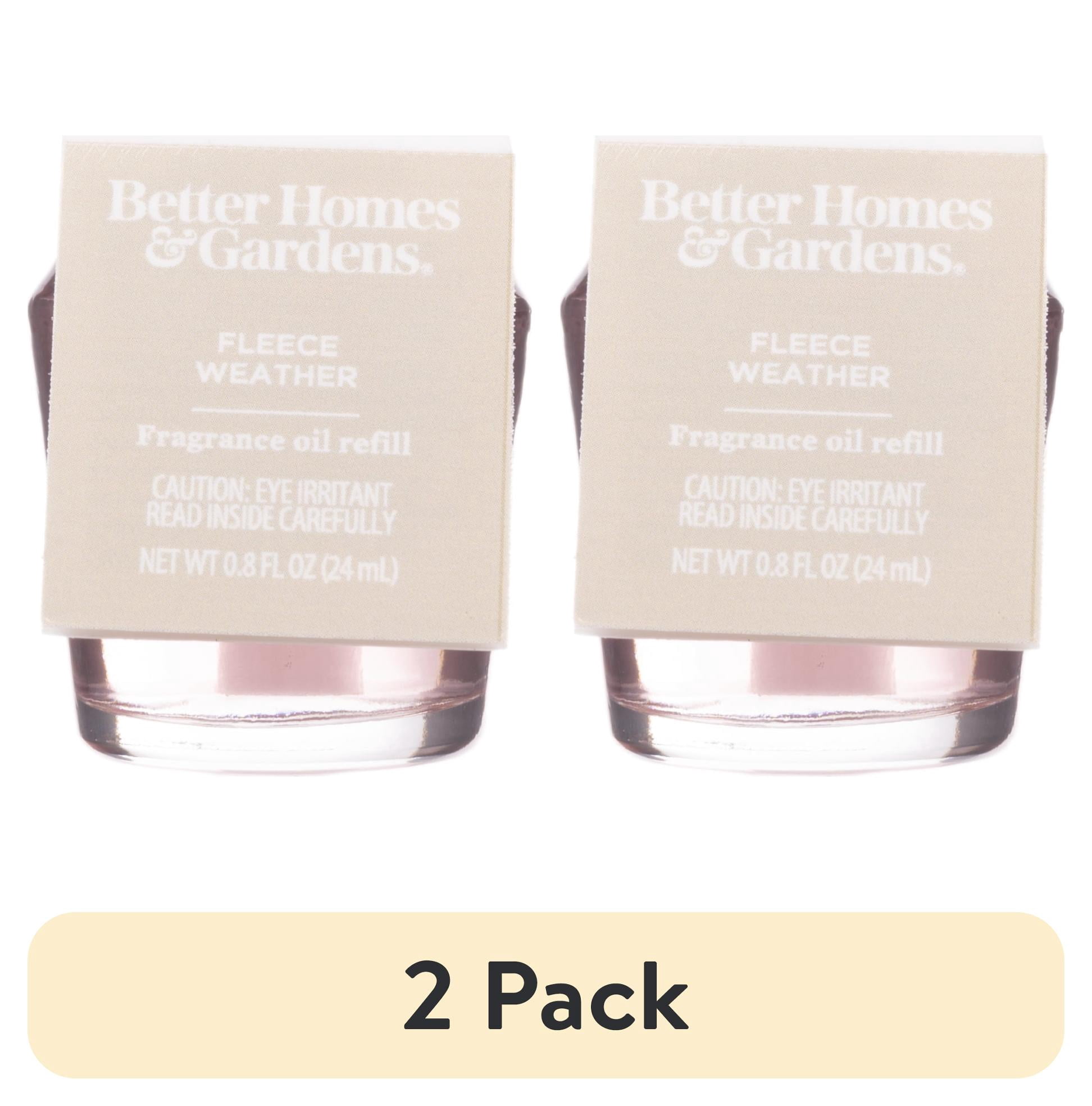 (2 pack) Better Homes & Gardens Aroma Accents Oil Refill 24 mL, Fleece Weather
