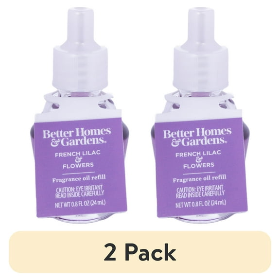 (2 pack) Better Homes & Gardens Aroma Accents Oil Refill 24 mL, French Lilac Flowers