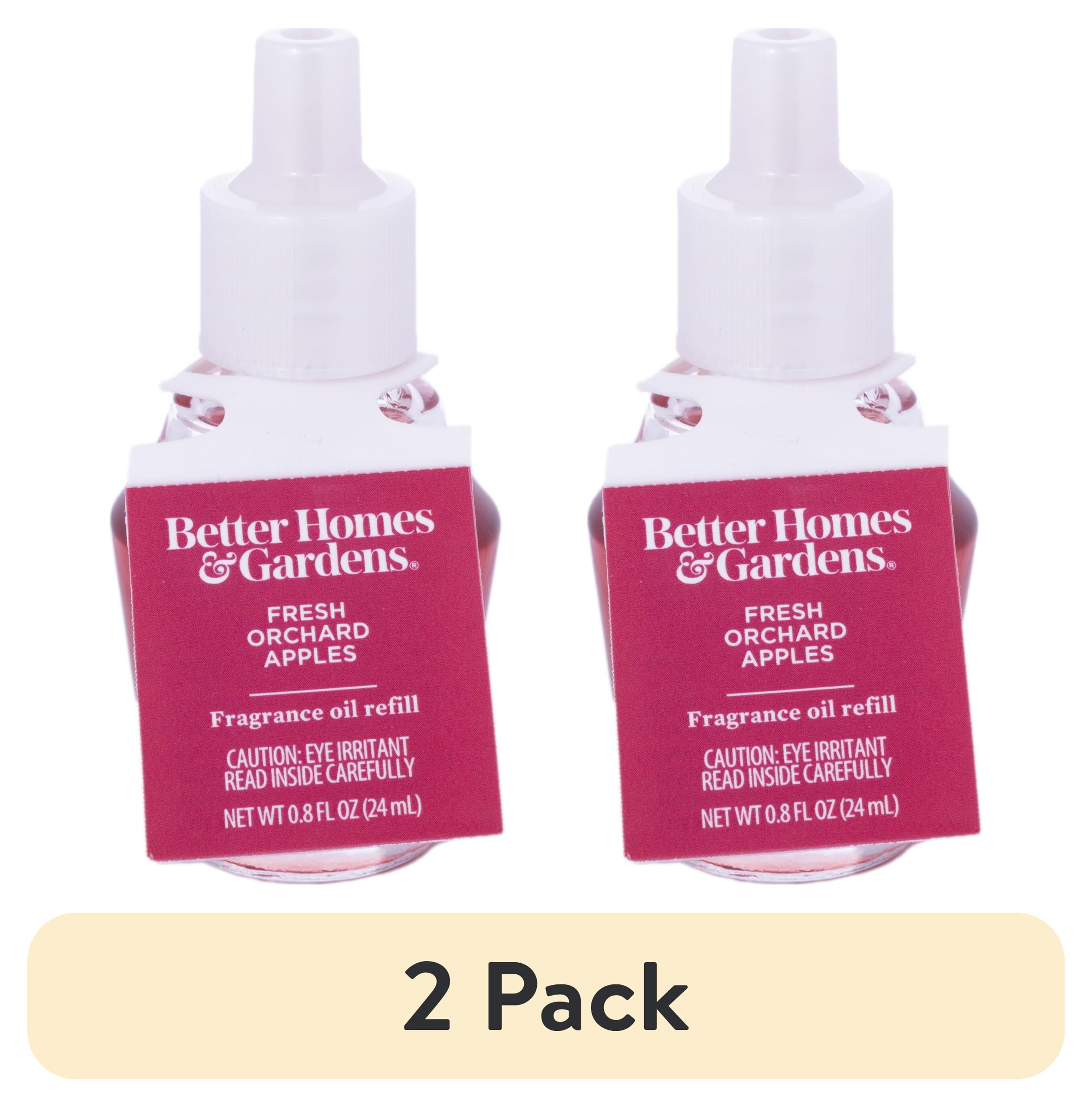 (2 pack) Better Homes & Gardens Aroma Accents Oil Refill 24 mL, Fresh Orchard Apples