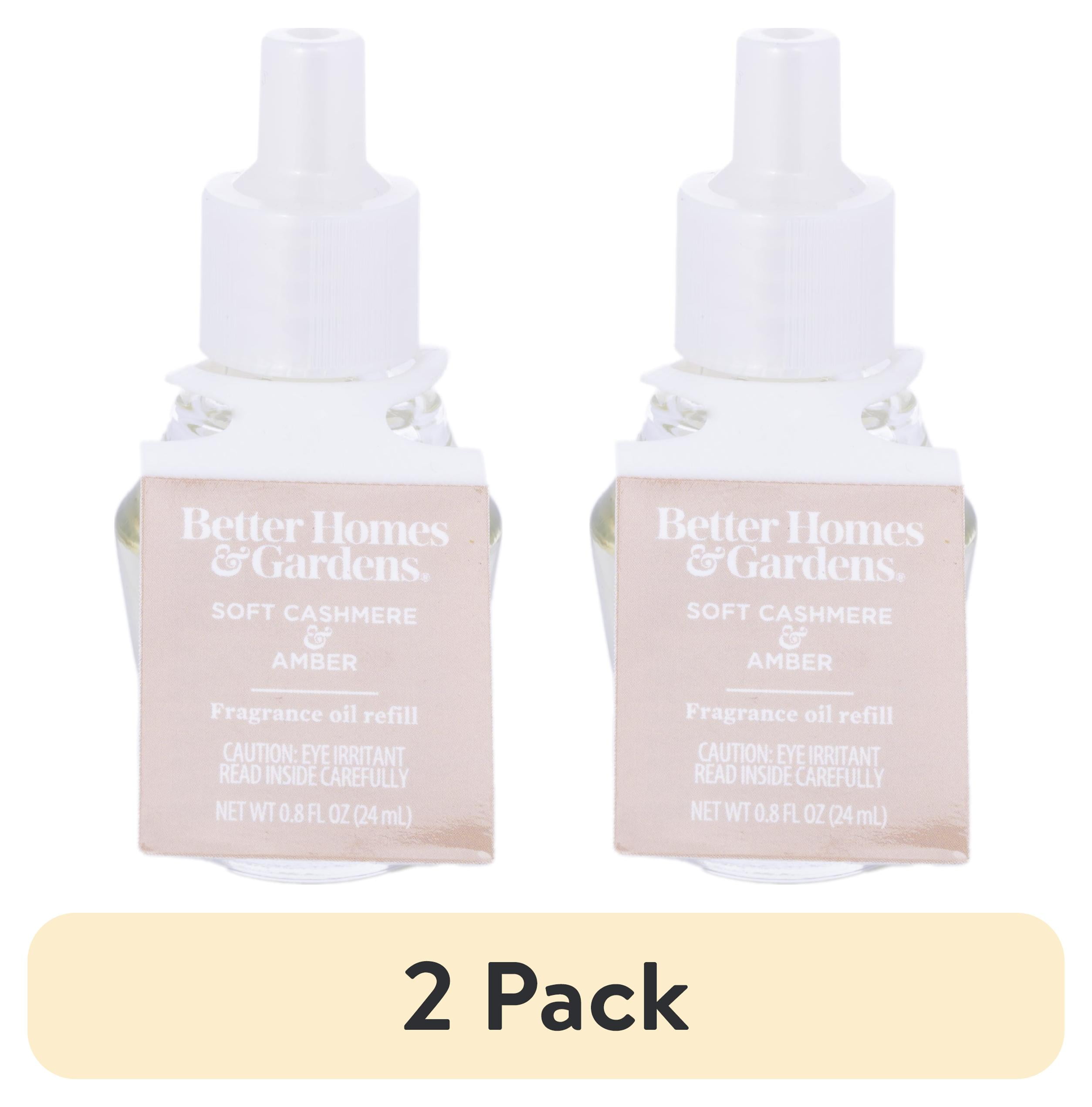 (2 pack) Better Homes & Gardens Aroma Accents Oil Refill 24 mL, Soft Cashmere Amber