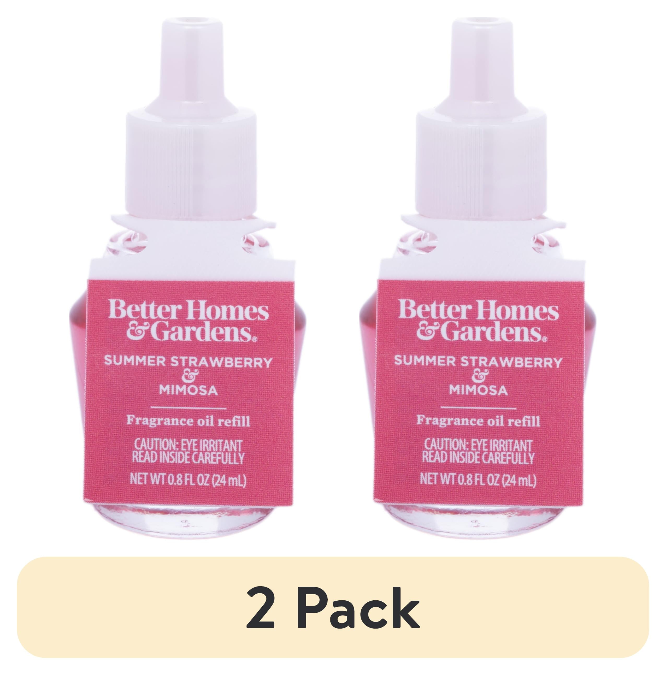 (2 pack) Better Homes & Gardens Aroma Accents Oil Refill, Summer Strawberry Mimosa, 24 mL