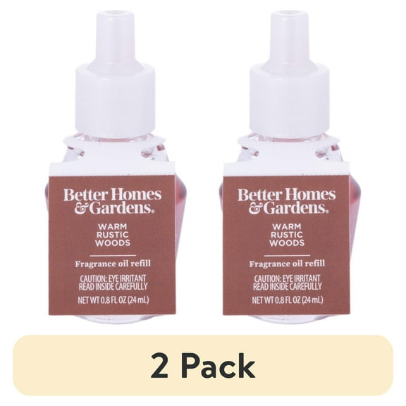 (2 pack) Better Homes & Gardens Aroma Accents Oil Refill 24 mL, Warm Rustic Woods