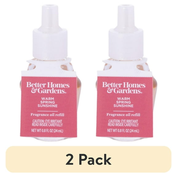 (2 pack) Better Homes & Gardens Aroma Accents Oil Refill 24 mL, Warm Spring Sunshine