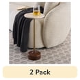 thumbnail interactive-video image 1 of (2 pack) Better Homes & Gardens Aster Drink Table, White Marble, 1 of 8
