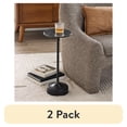 thumbnail interactive-video image 1 of (2 pack) Better Homes & Gardens Aster Marble Drink Table, Black Marble, 1 of 9