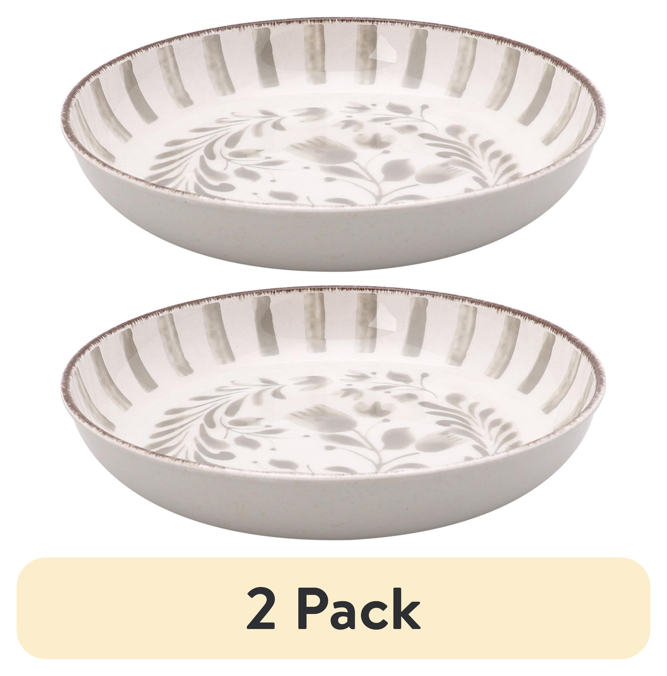 (2 pack) Better Homes & Gardens Bamboo Melamine Dinner Bowl, Grey