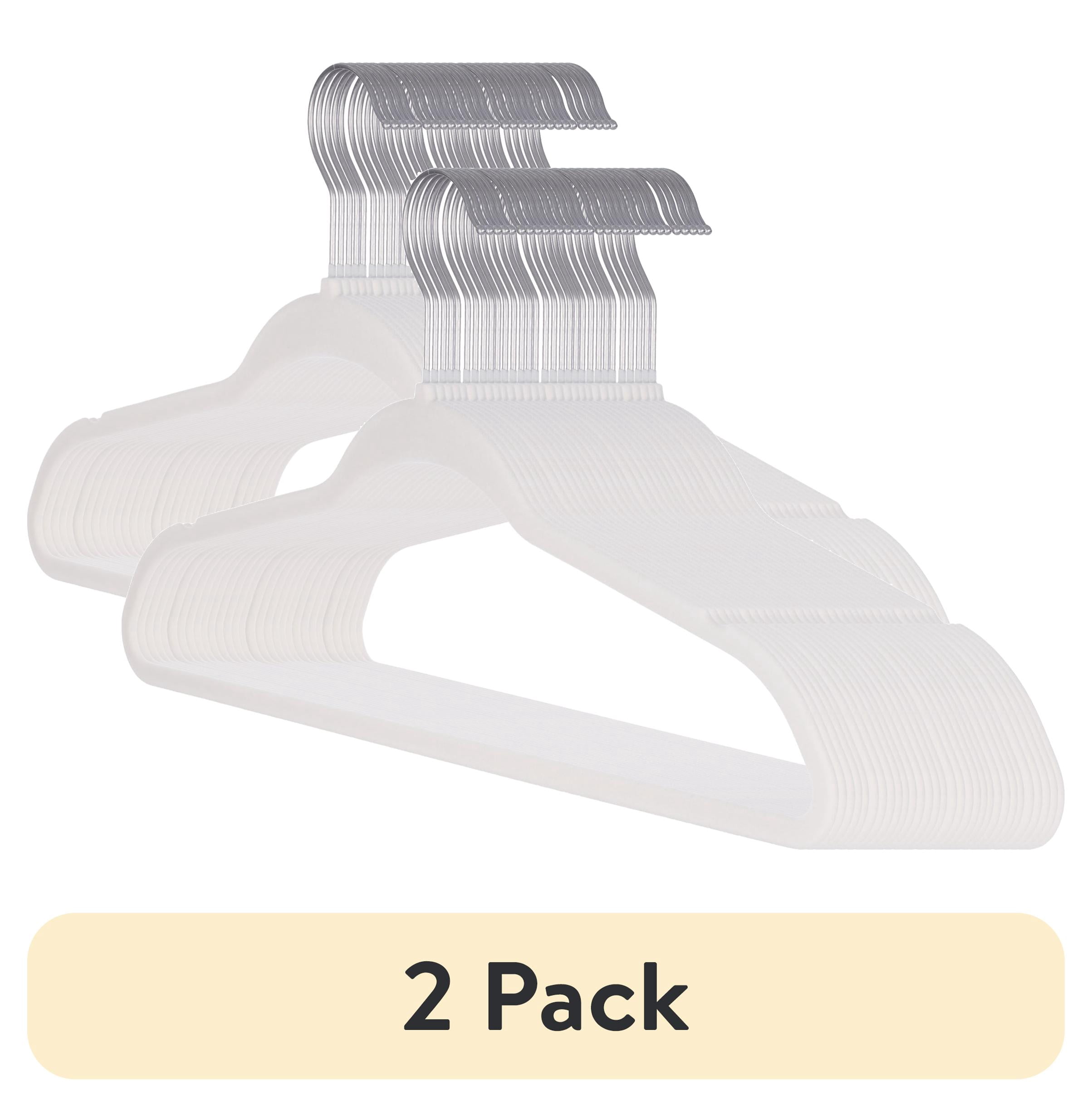 (2 pack) Better Homes & Gardens Beige Ultra Slim Velvet Non-Slip Clothes Hangers 30 Pack
