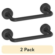 (2 pack) Better Homes & Gardens Brand Clean Modern Style Wall Mounted Toilet Paper Holder Matte Black Finish