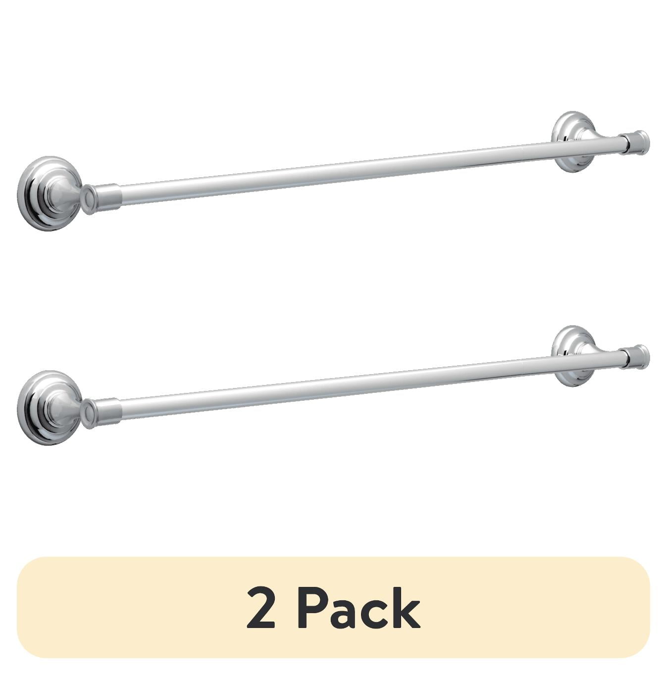 (2 pack) Better Homes & Gardens Cameron 18" Towel Bar With 6" Extender, Chrome