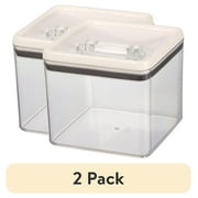 2 pack Better Homes & Gardens Flip-Tite Large 19.7 Cup Airtight Bagel Food Storage Container, BPA-Free, Stackable Pantry Canister