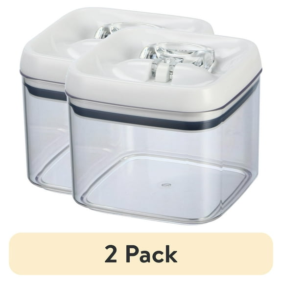 (2 pack) Better Homes & Gardens Canister - 6.2 Cup Flip-Tite® Square Food Storage Container