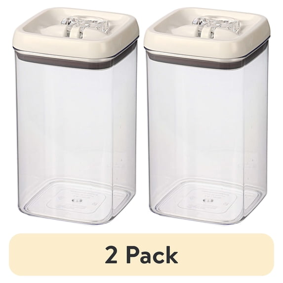 (2 pack) Better Homes & Gardens Flip-Tite Square Food Storage Container, 9.9 Cup