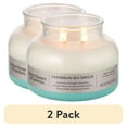 thumbnail image 1 of (2 pack) Better Homes & Gardens Caribbean Sea Breeze Scented 2-Wick 18oz Ombre Bell Jar Candle, 1 of 6
