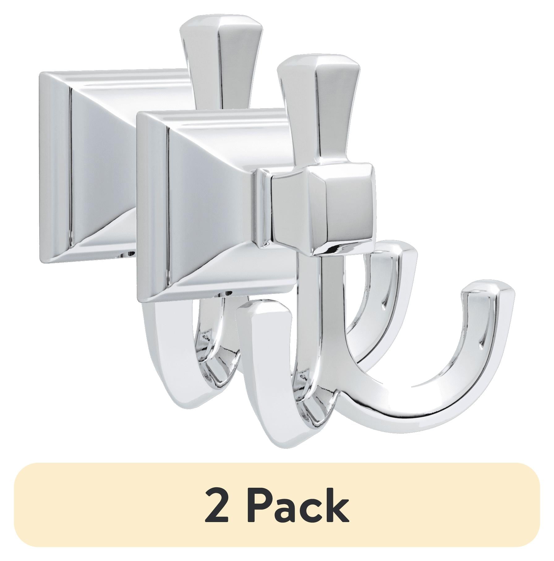 (2 pack) Better Homes & Gardens Chandler Towel Hook, Wall Mounted Towel Holder, Polished Chrome
