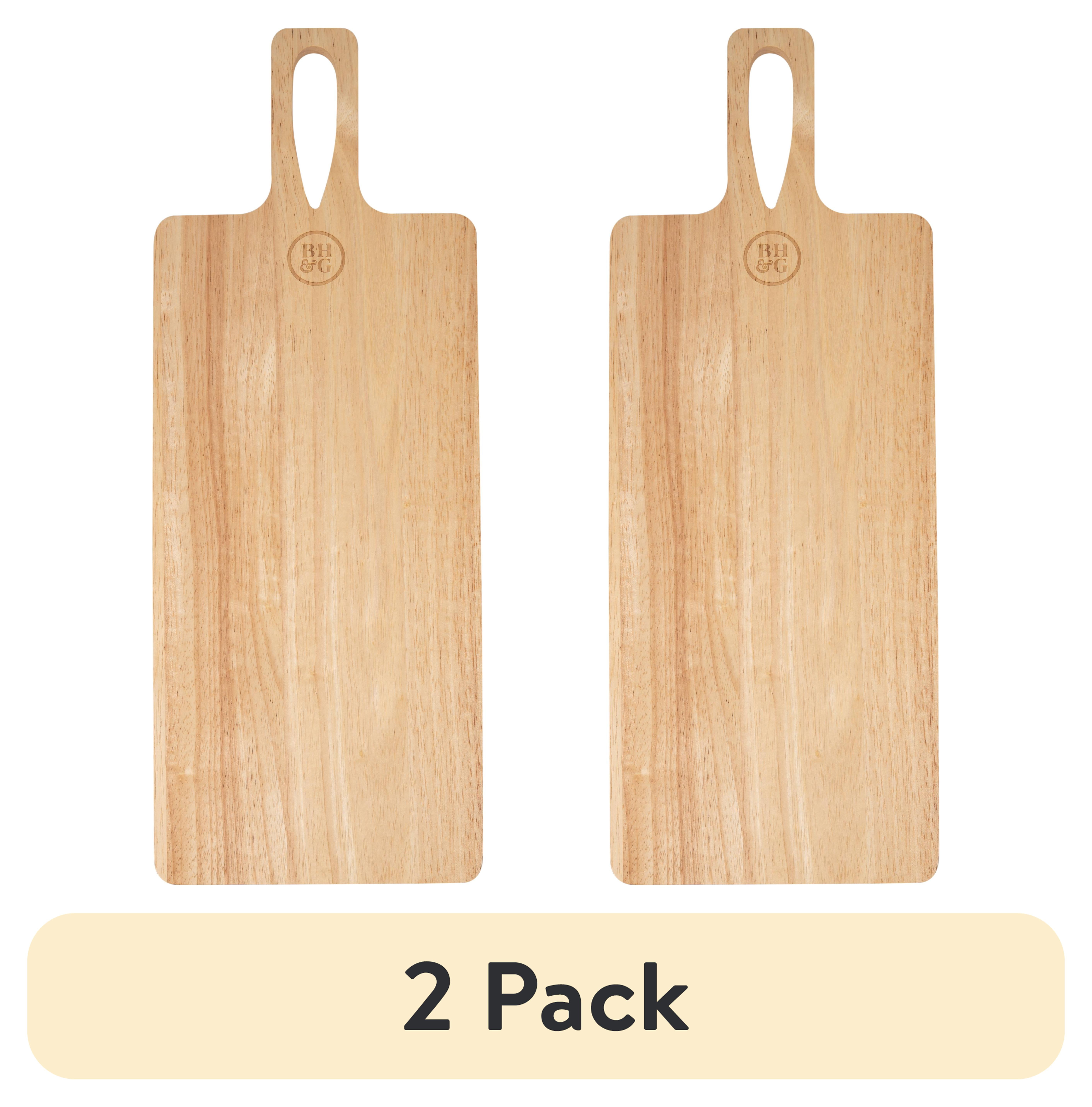 (2 pack) Better Homes & Gardens Charcuterie Board, Square, Color Natural Bamboo, 20.98W x 7.99D x 0.59H in