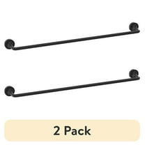 (2 pack) Better Homes & Gardens Clean Modern Collection 24" Wall Mount Towel Bar Matte Black