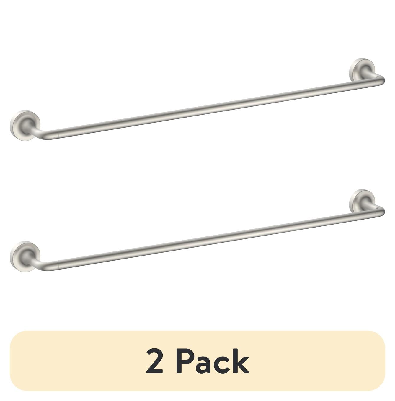 (1 pack) Better Homes & Gardens Clean Modern 24 Inch Wall Mount Towel Bar, Satin Nickel